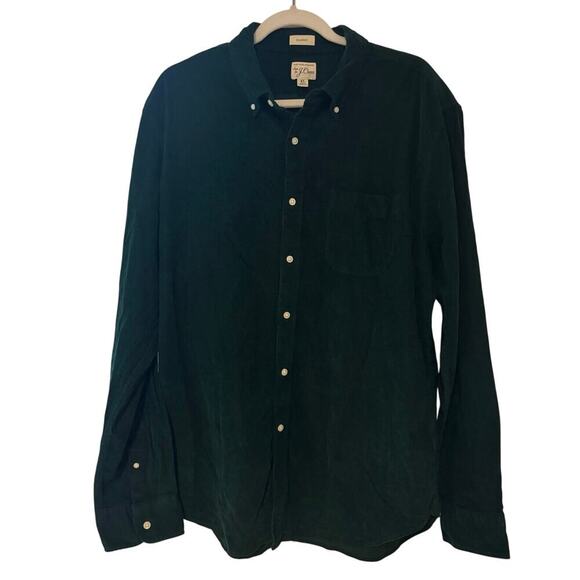 J.Crew Other - NWOT J.Crew Fine Wale Corduroy Shirt In Green Size XL